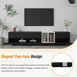 ZUN ON-TREND Sleek and Stylish TV Stand with Perfect Storage Solution, Two-tone Media Console for TVs Up WF311772AAB