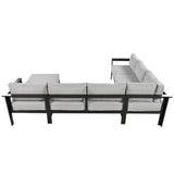 ZUN U-shaped multi-person outdoor sofa set, suitable for gardens, backyards, and balconies. 76031371