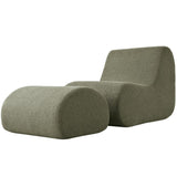 Mirod Elegant Accent Chair with Ottoman,Stylish Curved Design and Minimalist Lines for Ultimate N760P251232F