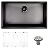 30" L X 18" W Undermount Kitchen Sink With Sink Grid W122543664