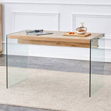 The top of the coffee table is made of medium density fiberboard and wooden stickers, with W1151P183734