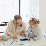 48''x36'' Mobile Whiteboard with Height AdjustMagnetic Double-Sided Reversible Whiteboard 01254757