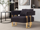 TS Modern decorative chair, living room side chair with gold metal legs, no wheels, suitable for 64040358