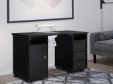 MDF Double Cabinet 3 Drawers 1 Door With Fan Manicure Table Black 33888611