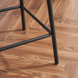 Modern Swivel Bar Stools Set of 2, Boucle Upholstered Counter Height Bar Chairs with Metal Legs & W1901P264272