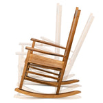 ZUN 68.5*86*115CM Square Wooden Rocking Chair Wavy Backboard Original Color 82239638