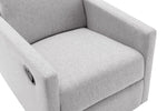 ZUN Modern Upholstered Rocker Nursery Chair Plush Seating Glider Swivel Recliner Chair, Gray PP297876AAE