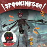 6ft Sound-Activated Halloween Skeleton - Flashing Red Eyes, Spooky Sounds, 4 Poseable Arms Extra 04271762