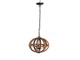 4 - Light Wood Chandelier, Hanging Light Fixture with Adjustable Chain for Kitchen Dining Room Foyer W2078138926