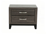 2 Drawer Nightstand Modern Bedside Table with Storage, Wood Grain Finish, Solid Wood Frame, Bedroom B2770P509777