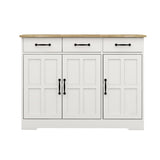 Farmhouse Buffet Cabinet Storage Sideboard with 3 Drawers and 3 Doors for Dining Living Room Kitchen W282138084