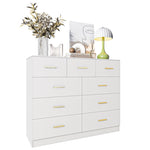 ZUN FCH 9 Drawer Double Dresser for Bedroom, Wide Storage Cabinet for Living Room Home Entryway,White 34963972