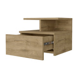 Augusta Floating Nightstand with 2-Tier Shelf and 1-Drawer B128P148658