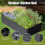 ZUN 8x4x1.5 ft Galvanized Raised Garden Bed, Outdoor Planter Garden Boxes Large Metal Planter Box for W1859P197984