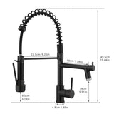 Commercial LED Kitchen Faucet with Pull Down Sprayer, Single Handle Single Lever Kitchen Sink Faucet W1932P155918