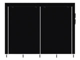 67" Clothes Closet Portable Wardrobe Clothes Storage Rack 12 Shelves 4 Side Pockets Black 90329775