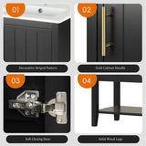 20" Bathroom Vanity with Sink, Bathroom Cabinet with Soft Closing Door, Storage Rack and Open Shelf, N725P220604B