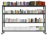 4-tier, adjustable shelf spacing, with adjustable feet and wheels, iron display stand, 150*60*192cm, 26867102