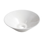 ZUN Ceramic Round Above Counter White Bathroom Sink Art Basin W99969283