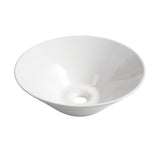 ZUN Ceramic Round Above Counter White Bathroom Sink Art Basin W99969283