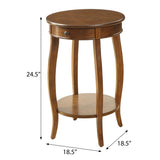 Walnut End Table with 1-Drawer B062P181371