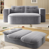 78.7" Modern 2-in-1 Foldable Sofa with Functional Blanket and 2 Soft Pillows,Comfortable Plush W3219P317385