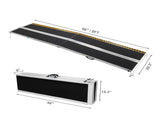 8FT, Anti-Slip Aluminum Folding Portable Handicap Threshold Entry Ramp for Home, Doorways Steps, 71327840