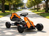 12V Electric Go Kart for Kids - Vibrant Orange Edition with Full Adjustable Speed System, 25735402