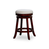 24" Counter Stool, Cherry Finish, Beige Fabric Seat B04660662