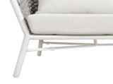 Rowan 63.5" Rope Barrel Back Patio Conversation Loveseat Sofa, Optic White Acrylic B2719P245981