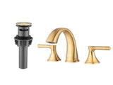 Widespread Bathroom Sink Faucets Two Handle 3 Hole Vanity Bath Faucet with Drain Assembly W122471403