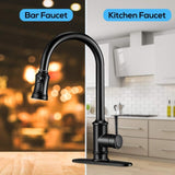 Kitchen Faucet- 3 Modes Pull Down Sprayer Kitchen Tap Faucet Head, Single Handle&Deck Plate for 1or3 T3177P277524