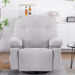 ZUN Modern Chenille Recliner Chairs Swivel Massage Rocker Recliner with Heat W1692P154175