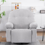 ZUN Modern Chenille Recliner Chairs Swivel Massage Rocker Recliner with Heat W1692P154175