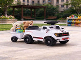 Ride on Push Car, Foot to Floor Sliding Toddler Toy with Trailer, White 32959139
