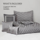 7 PCS Queen Comforter Set Grey B035P319207