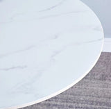 Marble Texture Round Table, Dining Table, Modern Dining Table,Kitchen Table, MDF Top and Steel Base W2641P300028