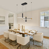 ZUN Javeriah 4 - Light Dimmable Kitchen Island Linear LED Pendant[No Bulb][Unable to ship on weekends, 95025294