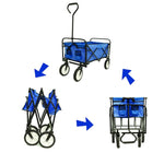 ZUN Folding Wagon Garden Shopping Beach Cart 16487865