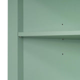 ZUN Green Triangle Tall Cabinet with 3 Drawers and Adjustable Shelves for Bathroom, Kitchen or Living 58750373