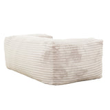 Living Room 71 In Memory Foam Bean Bag Sofa, Soft Fabric Lounger Chair Bean Bag with Armrest, Beige B2741P330114