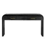 ZUN TREXM Unique Retro Silhouette Console Table with Open Style, Two Top Drawers for Entrance, Dinning WF317094AAB