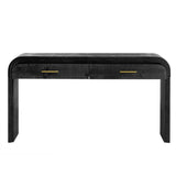 ZUN TREXM Unique Retro Silhouette Console Table with Open Style, Two Top Drawers for Entrance, Dinning WF317094AAB