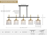 Farmhouse Chandelier 5-Light Dining Room Light Fixture Over Table Kitchen Island Lighting Rustic W1367P460405