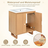 ZUN 30" Bathroom vanity Set with Sink, Combo Cabinet, Bathroom Storage Cabinet, Solid Wood Frame 13281534