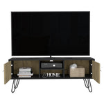 ZUN Tv Stand B Magness, Living Room, Black / Macadamia B092142844