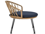 Outdoor Leisure Set, 2 Rattan Single Chairs with A Glass Round Table, Perfectly Suited for N711P256422V