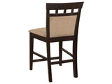 Beige and Cappuccino Upholstered Counter Height Stools B062P145642