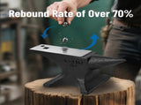 Single Horn Anvil, 110Lbs/50kg Cast Steel Anvil, High Hardness Rugged Round Horn Anvil Blacksmith, W3213P453363