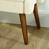 Modern living room bench, made of looped yarn fabric, with soft cushion, irregular geometric W487P183022